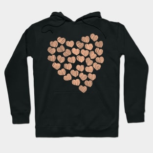 Peach Fuzz Chunky Valentine Heart Hoodie